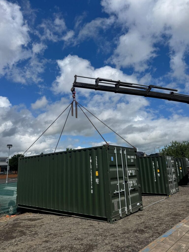 Hiab truck in action lifting loads